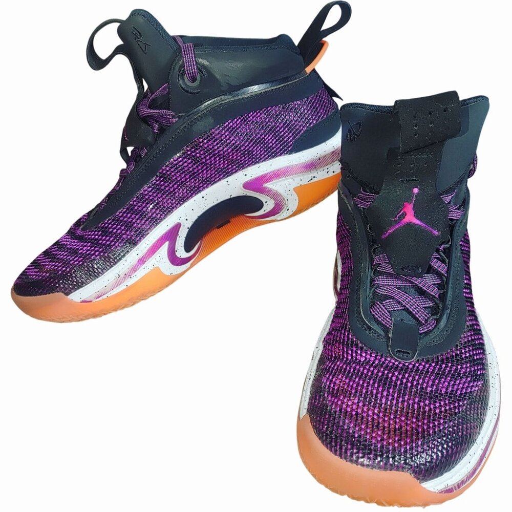 Air Jordan Sneakers Size 8 M 9.5 W 36 First Light Purple Orange Trainers Shoes